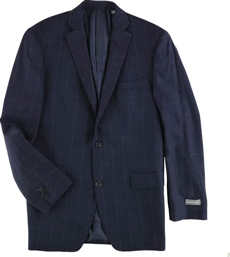 michael kors mens suit windowpane blue|Michael Kors Mens Windowpane Formal Tuxedo, Blue, 38 Short / .